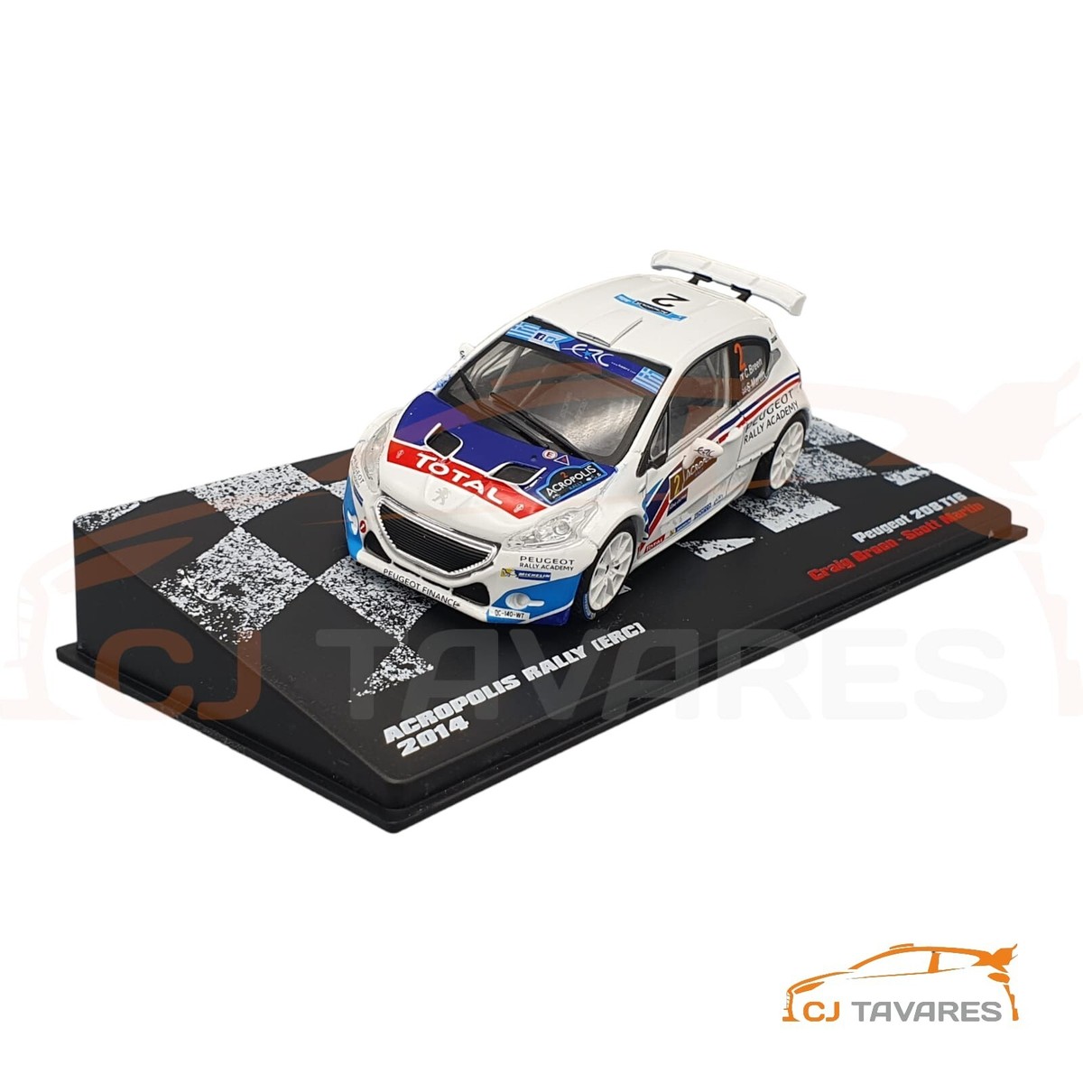 ALTAYA PEUGEOT 208 T16 #2 CRAIG BREEN - RALLY ACROPOLIS 2014 1/43