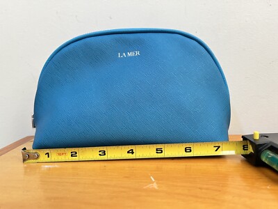 La Mer blue Makeup Cosmetics Bag, Travel Toiletry Pouch Case, NEW!