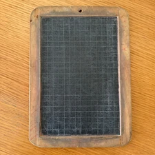 Vintage 2 Sided French Slate Board School Personal Chalk Board Slate 09022522