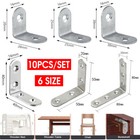 <!--F#f_0-->10pcs Stainless Steel Angle Bracket Brace Support Joint L Shape Corner Brackets<!--F/-->