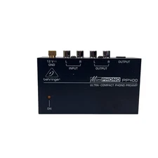 Behringer Microphono PP400 Ultra-Compact Phono Preampamp with Power Adapter
