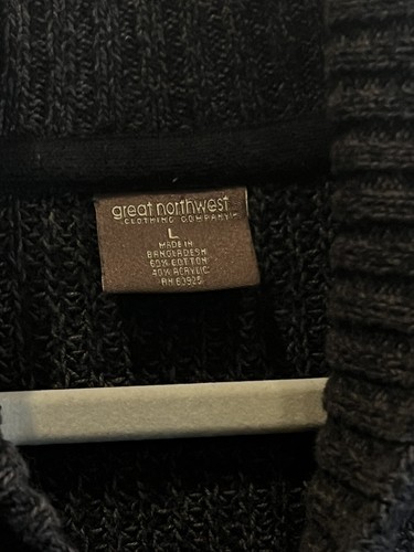 Great Northwest Cardigan donna in maglia grigio nonno - Taglia GRANDE con bottoni - Foto 6 di 6