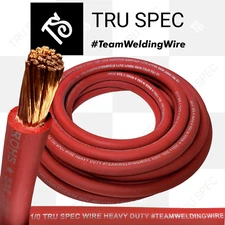 By the ft  1/0 AWG Tru Spec TeamWeldingWire Copper Welding Battery cable Wire RD