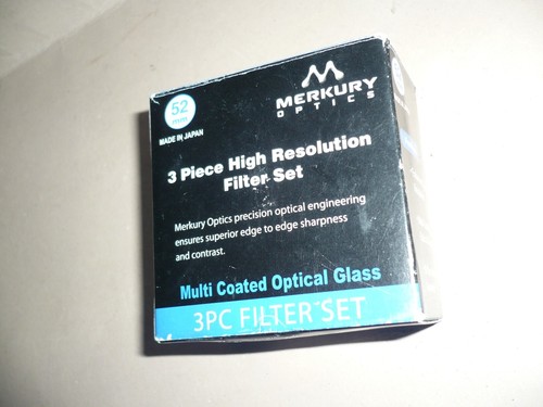 MERKURY OPTICS 3 Piece High Rez Filter Set 52mm UV, FD, PL Model FK-52B - Picture 7 of 11