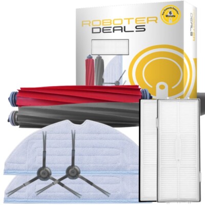 Zubehör Set, Ersatzteile Kit für Roborock S8 Pro Ultra (2x Seitenbürste, 2x Haup