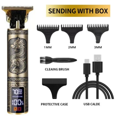 Men Cordless Hair Clippers Beard Trimmer Cutting Electric Barber Shaver Machine