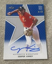 COOPER KINNEY 2020 LEAF PERFECT GAME AUTOGRAPH #5/15 Tampa Rays Draft Pick