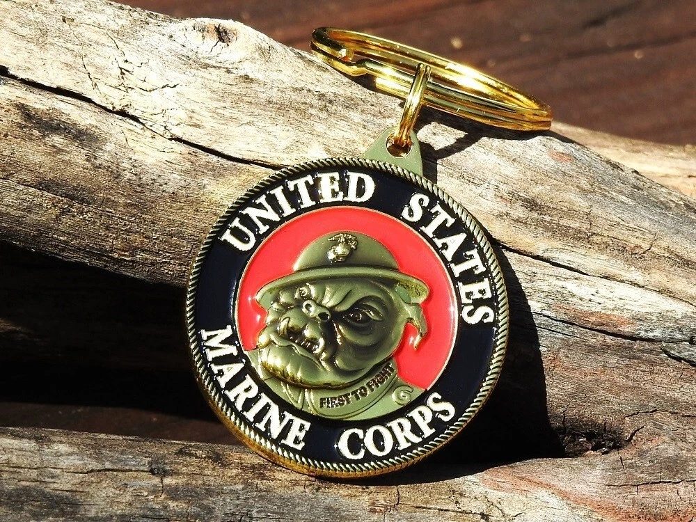 United States Marine Corps Key Ring USMC Keychain Chesty