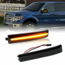 Sequential LED Side Mirror Turn Signal Lights For 09-14 Ford F-150 Raptor