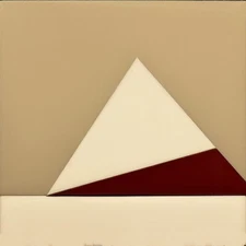 Medium Abstract Painting 2x2 ft. Post-Modernism Geometric Demrin Cubism II NEW