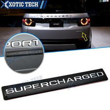 For Range Rover Land Rover Sport Supercharged Trunk Badge Emblem Black Alloy