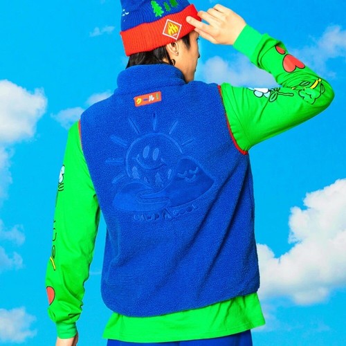 Cool Shirtz The Camp Cool Gilet gilet in pile blu M XS W Large - Foto 3 di 13