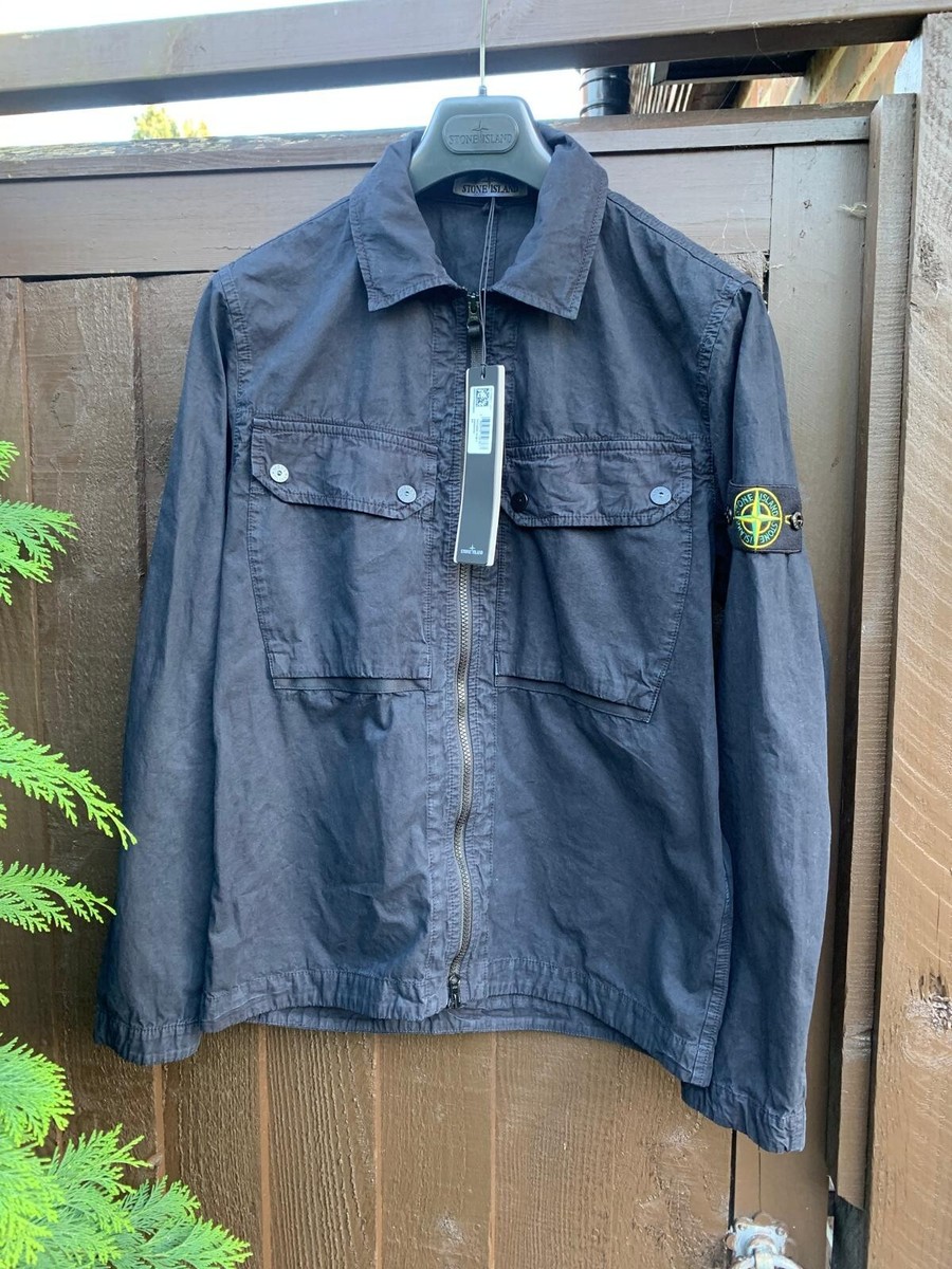 BNWT AW 2023 Stone Island OLD Treatment Full-Zip Overshirt Small - Main Image