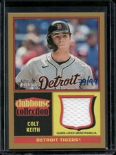 2025 Topps Heritage Colt Keith Gold Clubhouse Collection Relic CCR-CK /99 Tigers