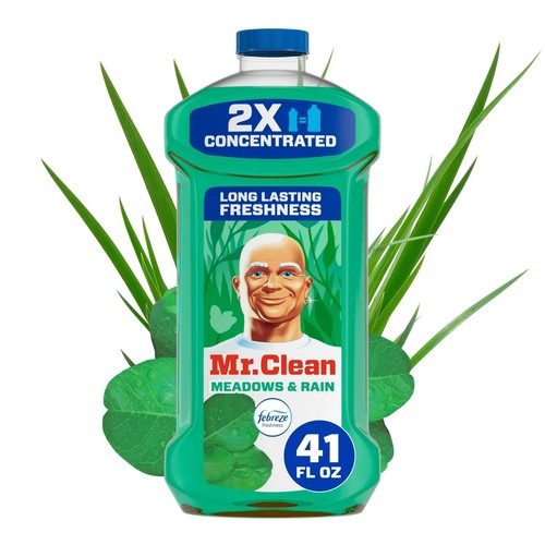Mr. Clean 2X Concentrated Multi-Surface Cleaner, Meadows & Rain Scent, 41 fl oz