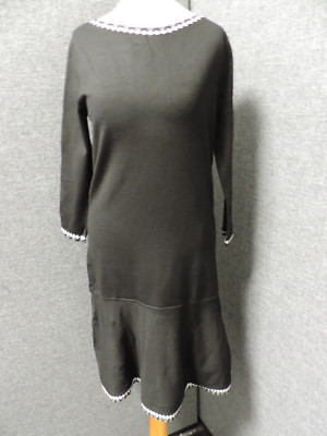 Clements Ribeiro Strickpullover Kleid schwarz UK M LN122 NN 11