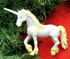 Beautiful White Unicorn Horse 5.5" PVC Custom Made Christmas Tree Ornament