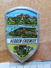 Alte unbenutzte Stockplakette Stocknagel Herren-Chiemsee Bayern Spazierstock