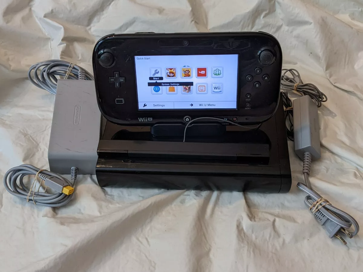 READ LISTING! Nintendo Wii U Deluxe 32GB Black System Console+CHOOSE 1 GAME  USA