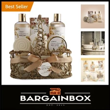Exquisite At-Home Spa Gift Set in Honey & Almond – 7-Piece Bath Essentials