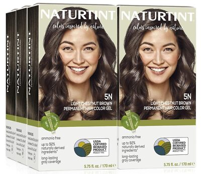Naturtint 5N Permanent Hair Colour in Light Chestnut (Pack of 6)