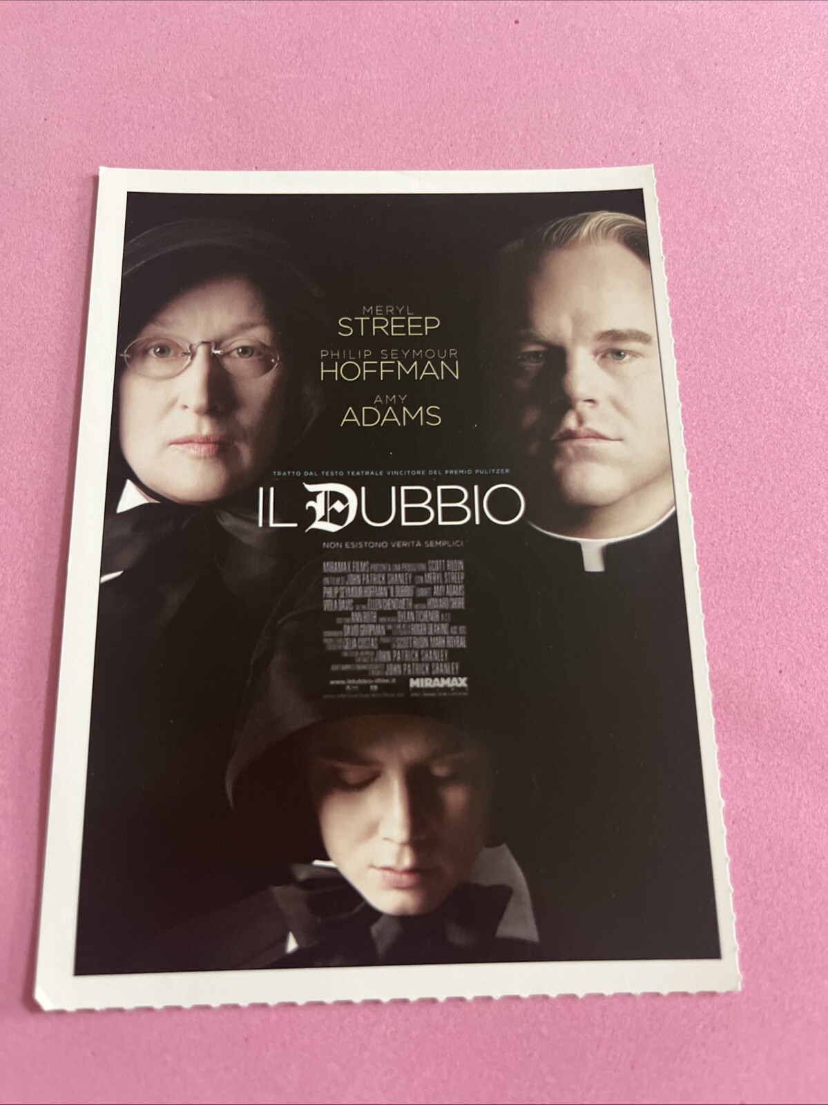 MINI LOCANDINA CIAK FILM  POSTCARD Il Dubbio - COLLEZIONE CINEMA