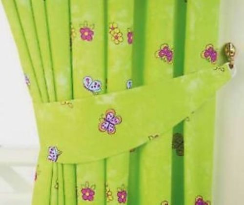 NEW CHILDRENS Bedroom Curtains 66""x54"" GIRLS Green Fairytale Princess Butterfly
