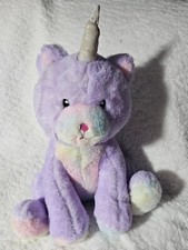 FAO Schwarz Glow Bright Kittycorn Plush Toy With Sound Lights 14" Works Tested