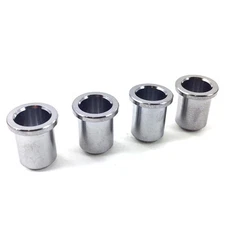 (4) Chrome Medium Length 3/8" Diameter Barrel Bass Body/String Ferrules BSF-M-C