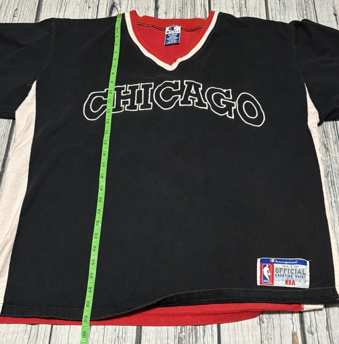 Vintage 90s Champion NBA Mens Chicago Bulls Practice Shooting
