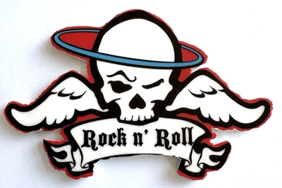 Rock n' Roll Angel Skull Ceramic Mosaic Focal Tile NEW - Image 1 of 3