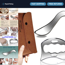 2-in-1 Stainless Steel Gua Sha Massage Scraper Tool Set for Muscle Relief  Rela