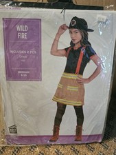 Wild Fire Girls Medium 8-10 Firefighter