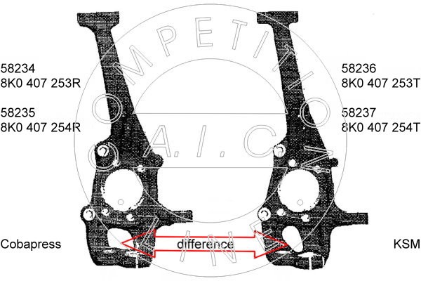 Aic Achsschenkel RadaufhäNgung Vorderachse Links FüR Audi A4 Avant 8K5 B8-image