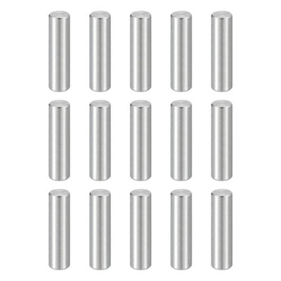 15pcs Dowel Pins M4(4mm) x 15mm Stainless Steel Shelf Support Peg Pin Rod