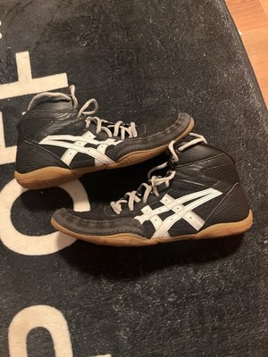 Asic Black Wrestling Sneakers Black Mens Size 9 Pre Owned Matflex