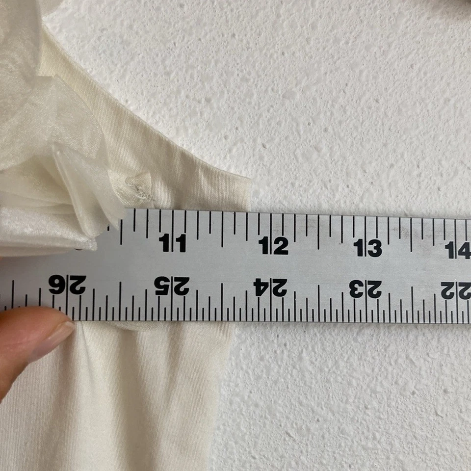 Vestido midi con apliques florales de algodón satinado talla 6 marfil J Crew para niñas Foto 3 de 4