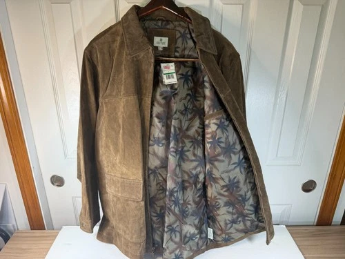 Solitude Suede in the Breeze Brown Genuine Leather Jacket Men's Large NWT - product listing photo