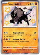 Paldean Tauros 172/091 Shiny Rare Paldean Fates Pokemon Holo Near Mint