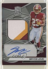 2019 Panini Spectra Rookie Patch Auto 21/99 Bryce Love #226 Patch Auto 9su