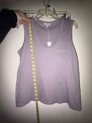 James Perse 100% cotton v-neck tank in iris color size 1/Small NWT