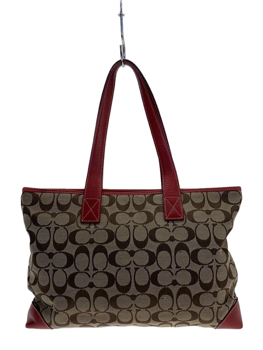 COACH Tote Bag_Signature Canvas RED All-over Pattern