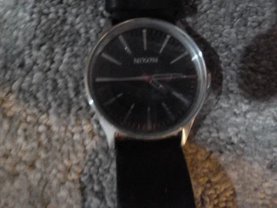 Reloj Nixon Leather Never Be Late The Sentry 100M acero inoxidable 13A - Imagen 1 de 4