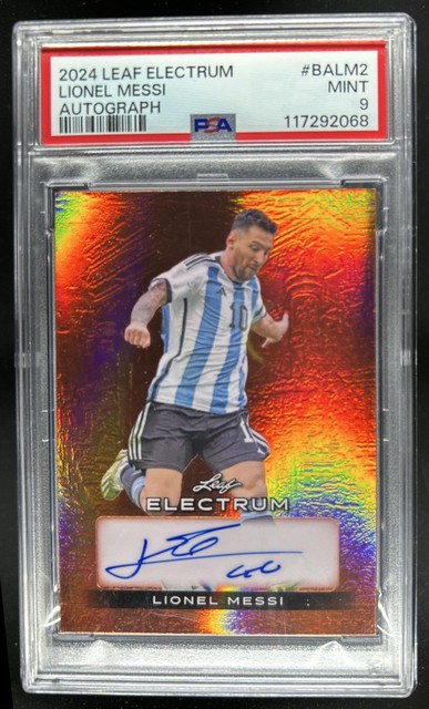 2024 Leaf Electrum Lionel Messi Auto Autograph Bronze Atlantis #/20 PSA 9