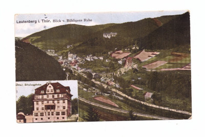 Postcard Menschenberg in Thuringia view Bühlingen peace recreation home around 1920