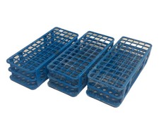 (Lot of 3) KARTELL 60-Place Plastic Test Tube Racks for Up To 16mm Tubes