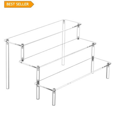 Versatile Acrylic Display Risers: 3-Tier Stand for Desserts & Funko POP Figures