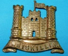 WW2 ERA 6th INNISKILLING DRAGOON GUARDS REGIMENT MILITARY CAP BADGE WORLD WAR II