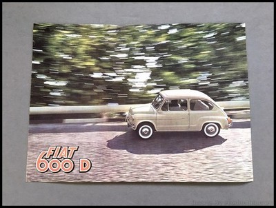 1963 Fiat 600 D 600D Original Car Sales Brochure Folder - No. 1651 1962