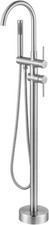Floor Mount Tub Filler Brushed Nickel with Handheld